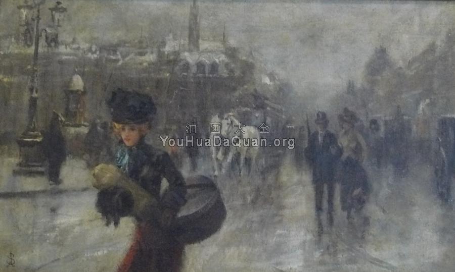 Elegants sur les Boulevards - 阿尔弗雷德·史蒂文斯